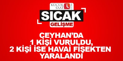 Ceyhan’da 1 kişi vuruldu, 2 kişi ise havai fişekten yaralandı