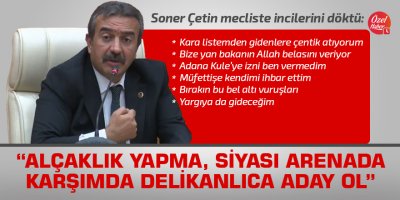 Soner Çetin: Alçaklık yapma, siyasi arenada karşımda delikanlıca aday ol