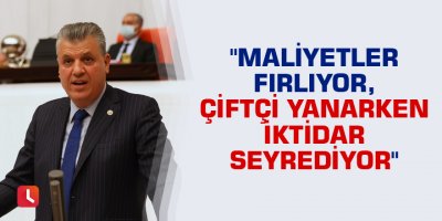 "Maliyetler fırlıyor, çiftçi yanarken iktidar seyrediyor"