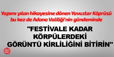 "Festivale kadar görüntü kirliliğini bitirin"