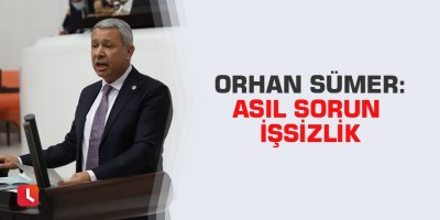 Orhan Sümer: Asıl sorun işsizlik