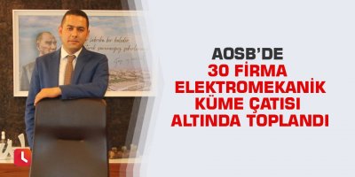 AOSB’de 30 firma elektromekanik küme çatısı altında toplandı