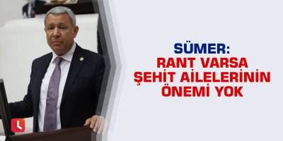 Sümer: Rant varsa şehit ailelerinin önemi yok