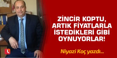 Zincir koptu, artık fiyatlarla istedikleri gibi oynuyorlar!