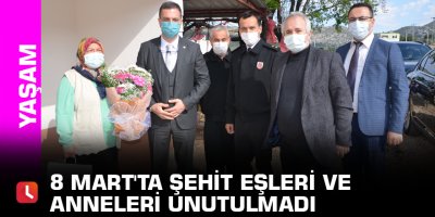 8 Mart'ta şehit eşleri ve anneleri unutulmadı
