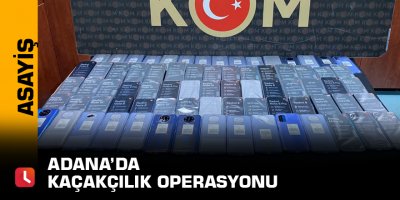Adana’da kaçakçılık operasyonu