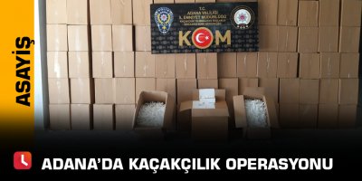 Adana’da kaçakçılık operasyonu