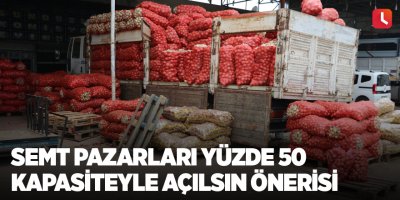 Semt pazarları yüzde 50 kapasiteyle açılsın önerisi