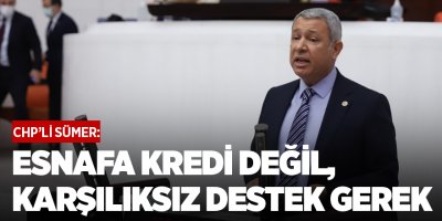 Sümer: Esnafa kredi değil, karşılıksız destek gerek