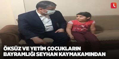 Öksüz ve yetim çocukların bayramlığı Seyhan kaymakamından