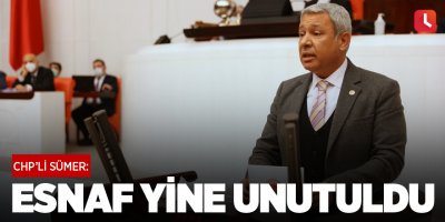 Orhan Sümer: Esnaf yine unutuldu