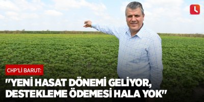 "Yeni hasat dönemi geliyor, destekleme ödemesi hala yok"