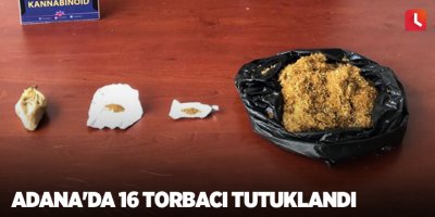 Adana'da 16 torbacı tutuklandı