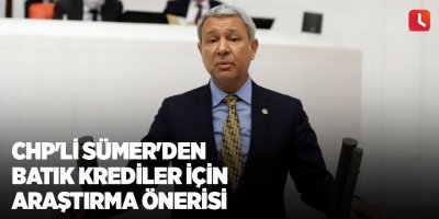 CHP'li Sümer'den batık krediler için araştırma önerisi