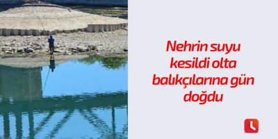 Nehrin suyu kesildi olta balıkçılarına gün doğdu