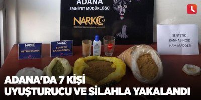 Adana'da 7 kişi uyuşturucu ve silahla yakalandı