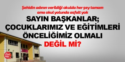 Sayın başkanlar, çocuklar ve eğitimleri önceliğimiz olmalı değil mi?