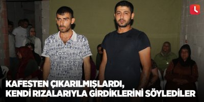 Kafesten çıkarılmışlardı, kendi rızalarıyla girdiklerini söylediler