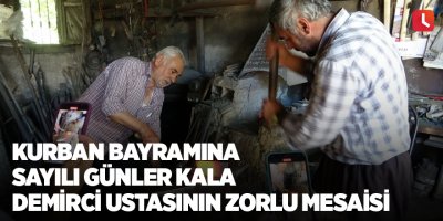 Kurban bayramına sayılı günler kala demirci ustasının zorlu mesaisi