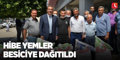 Hibe yemler besiciye dağıtıldı