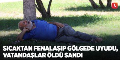 Sıcaktan fenalaşıp gölgede uyudu, vatandaşlar öldü sandı