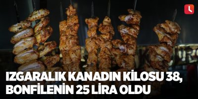 Izgaralık kanadın kilosu 38, bonfilenin 25 lira oldu