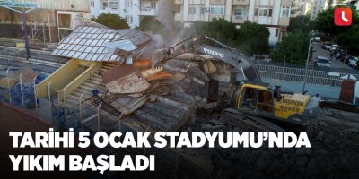 Tarihi 5 Ocak Stadyumu’nda yıkım başladı