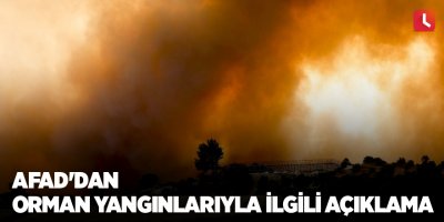 AFAD'dan orman yangınlarıyla ilgili açıklama