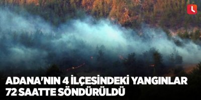Adana'nın 4 ilçesindeki yangınlar 72 saatte söndürüldü