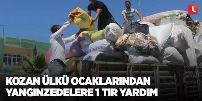 Kozan Ülkü Ocaklarından yangınzedelere 1 tır yardım
