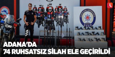 Adana'da 74 ruhsatsız silah ele geçirildi