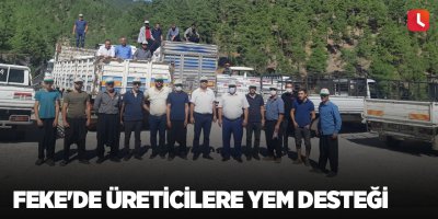 Feke'de üreticilere yem desteği