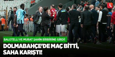 Dolmabahçe'de maç bitti, saha karıştı!