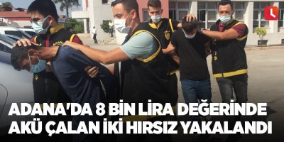Adana'da 8 bin lira değerinde akü çalan iki hırsız yakalandı