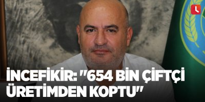 İncefikir: "654 bin çiftçi üretimden koptu"