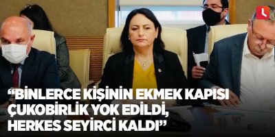 “Binlerce kişinin ekmek kapısı Çukobirlik yok edildi, herkes seyirci kaldı”