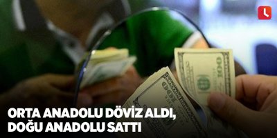 Orta Anadolu döviz aldı, Doğu Anadolu sattı