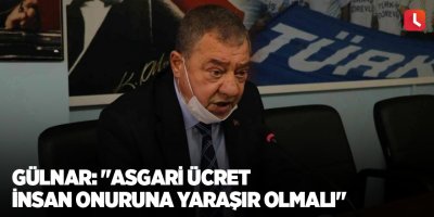 Gülnar: "Asgari ücret insan onuruna yaraşır olmalı"