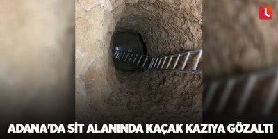 Adana'da sit alanında kaçak kazıya gözaltı
