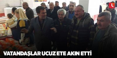 Vatandaşlar ucuz ete akın etti