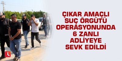 Çıkar amaçlı suç örgütü operasyonunda 6 zanlı adliyeye sevk edildi