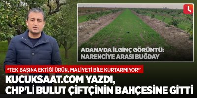 kucuksaat.com yazdı, CHP'li Bulut o çiftçinin bahçesine gitti