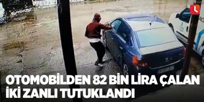 Otomobilden 82 bin lira çalan iki zanlı tutuklandı