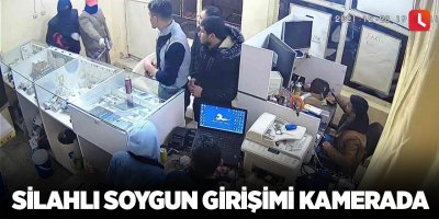 Silahlı soygun girişimi kamerada