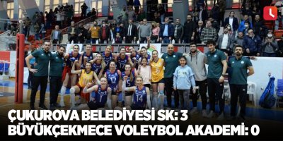 Çukurova Belediyesi SK: 3 - Büyükçekmece Voleybol Akademi: 0