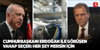 Cumhurbaşkanı Erdoğan ile görüşen Vahap Seçer: Her şey Mersin için