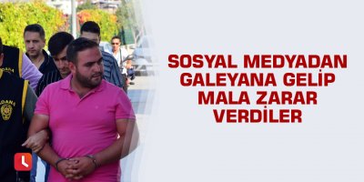 Sosyal medyadan galeyana gelip mala zarar verdiler
