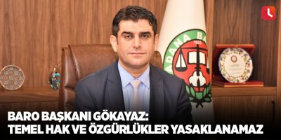 Baro Başkanı Gökayaz: Temel hak ve özgürlükler yasaklanamaz