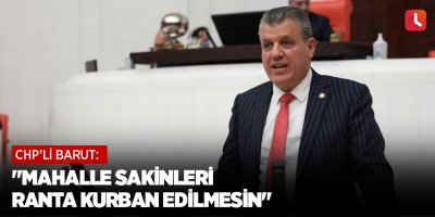 "Mahalle sakinleri ranta kurban edilmesin"