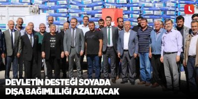 Devletin desteği soyada dışa bağımlılığı azaltacak